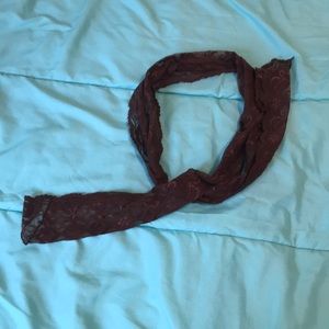 Brown lace scarf